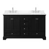 Custom image for Dark Espresso with Polished Chrome Trim / Carrara Cultured Marble, Rectangular Sink / No Mirror