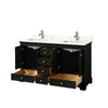 Custom image for Dark Espresso with Polished Chrome Trim / Giotto Quartz, Rectangular Sink / No Mirror