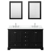 Custom image for Dark Espresso with Polished Chrome Trim / White Cultured Marble, Rectangular Sink / 24