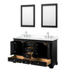 Custom image for Dark Espresso with Polished Chrome Trim / White Cultured Marble, Rectangular Sink / 24