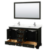 Custom image for Dark Espresso with Polished Chrome Trim / White Quartz, Rectangular Sink / 58
