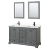 Custom image for Dark Gray with Matte Black Trim / Carrara Cultured Marble, Rectangular Sink / 24