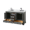 Custom image for Dark Gray with Matte Black Trim / White Carrara Marble, Oval Sink / No Mirror