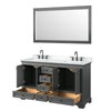 Custom image for Dark Gray with Matte Black Trim / White Cultured Marble, Rectangular Sink / 58