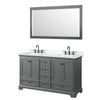 Custom image for Dark Gray with Matte Black Trim / White Cultured Marble, Rectangular Sink / 58