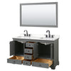 Custom image for Dark Gray with Matte Black Trim / White Quartz, Rectangular Sink / 58