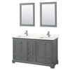 Custom image for Dark Gray with Polished Chrome Trim / Giotto Quartz, Rectangular Sink / 24