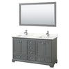 Custom image for Dark Gray with Polished Chrome Trim / Giotto Quartz, Rectangular Sink / 58