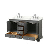 Custom image for Dark Gray with Polished Chrome Trim / Giotto Quartz, Rectangular Sink / No Mirror
