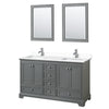 Custom image for Dark Gray with Polished Chrome Trim / White Cultured Marble, Rectangular Sink / 24