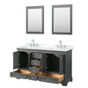 Custom image for Dark Gray with Polished Chrome Trim / White Cultured Marble, Rectangular Sink / 24