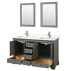 Custom image for Dark Gray with Polished Chrome Trim / White Quartz, Rectangular Sink / 24