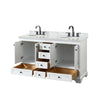 Custom image for White with Matte Black Trim / White Carrara Marble, Oval Sink / No Mirror