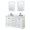 Custom image for White with Matte Black Trim / White Carrara Marble, Rectangular Sink / 24