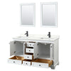 Custom image for White with Matte Black Trim / Giotto Quartz, Rectangular Sink / 24