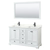 Custom image for White with Matte Black Trim / Giotto Quartz, Rectangular Sink / 58