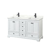 Custom image for White with Matte Black Trim / Giotto Quartz, Rectangular Sink / No Mirror