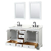 Custom image for White with Matte Black Trim / Giotto Quartz, Rectangular Sink / 24