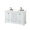 Custom image for White with Matte Black Trim / Giotto Quartz, Rectangular Sink / No Mirror