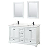 Custom image for White with Matte Black Trim / White Quartz, Rectangular Sink / 24