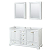 Custom image for White with Brushed Gold Trim / Medicine Cabinets