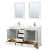 Custom image for White with Polished Chrome Trim / Giotto Quartz, Rectangular Sink / 24