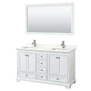 Custom image for White with Polished Chrome Trim / Giotto Quartz, Rectangular Sink / 58