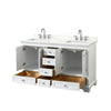 Custom image for White with Polished Chrome Trim / Giotto Quartz, Rectangular Sink / No Mirror
