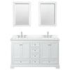 Custom image for White with Polished Chrome Trim / White Cultured Marble, Rectangular Sink / 24