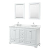 Custom image for White with Polished Chrome Trim / White Cultured Marble, Rectangular Sink / 24