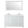 Custom image for White with Polished Chrome Trim / White Cultured Marble, Rectangular Sink / 58