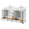 Custom image for White with Polished Chrome Trim / White Cultured Marble, Rectangular Sink / No Mirror