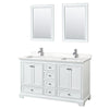 Custom image for White with Polished Chrome Trim / White Quartz, Rectangular Sink / 24