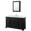 Custom image for Dark Espresso with Polished Chrome Trim / Carrara Cultured Marble, Rectangular Sink / Medicine Cabinet