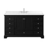Custom image for Dark Espresso with Polished Chrome Trim / Carrara Cultured Marble, Rectangular Sink / No Mirror