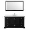 Custom image for Dark Espresso with Polished Chrome Trim / White Cultured Marble, Rectangular Sink / 58