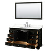 Custom image for Dark Espresso with Polished Chrome Trim / White Quartz, Rectangular Sink / 58