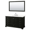 Custom image for Dark Espresso with Polished Chrome Trim / White Quartz, Rectangular Sink / 58