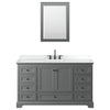 Custom image for Dark Gray with Matte Black Trim / White Cultured Marble, Rectangular Sink / Medicine Cabinet