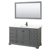Custom image for Dark Gray with Matte Black Trim / White Quartz, Rectangular Sink / 58