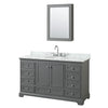 Custom image for Dark Gray with Polished Chrome Trim / White Carrara Marble, Oval Sink / Medicine Cabinet