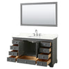 Custom image for Dark Gray with Polished Chrome Trim / Giotto Quartz, Rectangular Sink / 58