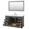 Custom image for Dark Gray with Polished Chrome Trim / White Quartz, Rectangular Sink / 58