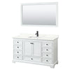 Custom image for White with Matte Black Trim / Giotto Quartz, Rectangular Sink / 58
