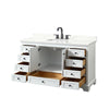 Custom image for White with Matte Black Trim / Giotto Quartz, Rectangular Sink / No Mirror
