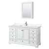 Custom image for White with Polished Chrome Trim / Carrara Cultured Marble, Rectangular Sink / Medicine Cabinet