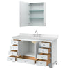 Custom image for White with Polished Chrome Trim / Carrara Cultured Marble, Rectangular Sink / Medicine Cabinet