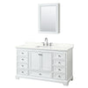 Custom image for White with Polished Chrome Trim / Giotto Quartz, Rectangular Sink / Medicine Cabinet