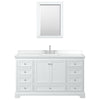 Custom image for White with Polished Chrome Trim / White Cultured Marble, Rectangular Sink / Medicine Cabinet