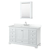 Custom image for White with Polished Chrome Trim / White Cultured Marble, Rectangular Sink / Medicine Cabinet